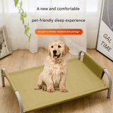 Darrahopens Pet Care > Dog Supplies > Dog Beds Grey Raised Pet Bed for Medium Dogs Cats Elevated Breathable Dog Cot Washable Anti-Moisture Pet Cot 50x40x20cm