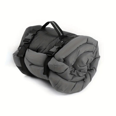 Darrahopens Pet Care > Dog Supplies > Dog Beds High-quality moisture-proof thick portable camping dog bed suitable for medium / large / small dogs - durable polyester outdoor mat with handle foldable design suitable for travel home and camping trips camping bed.GREY