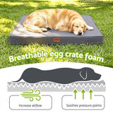 Darrahopens Pet Care > Dog Supplies > Dog Beds i.Pet Dog Bed Large Water-resistant Egg Crate Foam Orthopedic Pet Mat Grey