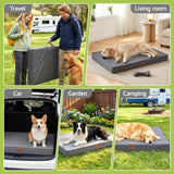 Darrahopens Pet Care > Dog Supplies > Dog Beds i.Pet Dog Bed Large Water-resistant Egg Crate Foam Orthopedic Pet Mat Grey