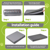 Darrahopens Pet Care > Dog Supplies > Dog Beds i.Pet Dog Bed XL Water-resistant Egg Crate Foam Orthopedic Pet Mat Grey