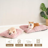 Darrahopens Pet Care > Dog Supplies > Dog Beds Luxury Long Plush Pet Bed Mat Faux Fur Crate Pad 110x75cm Creamy White XXL Soft Warm Cushion for Giant Dogs