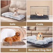 Darrahopens Pet Care > Dog Supplies > Dog Beds Luxury Long Plush Pet Bed Mat Faux Fur Crate Pad 45x30cm Creamy White Soft Warm Cushion for Cats & Small Dogs