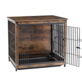Darrahopens Pet Care > Dog Supplies > Dog Beds Medium Wooden Dog Crate Kennel 80.5x59x70cm End Table Nightstand