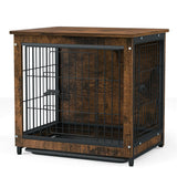 Darrahopens Pet Care > Dog Supplies > Dog Beds Medium Wooden Dog Crate Kennel 80.5x59x70cm End Table Nightstand