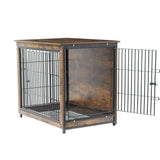 Darrahopens Pet Care > Dog Supplies > Dog Beds Medium Wooden Dog Crate Kennel 80.5x59x70cm End Table Nightstand