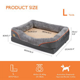 Darrahopens Pet Care > Dog Supplies > Dog Beds Memory Foam Dog Sofa with Orthopedic Bed & Rim Pillow