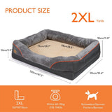Darrahopens Pet Care > Dog Supplies > Dog Beds Memory Foam Dog Sofa with Orthopedic Bed & Rim Pillow