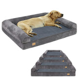 Darrahopens Pet Care > Dog Supplies > Dog Beds Orthopedic Dog Bed with Bolster Comfort Mattress