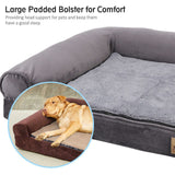 Darrahopens Pet Care > Dog Supplies > Dog Beds Orthopedic Dog Bed with Bolster Comfort Mattress