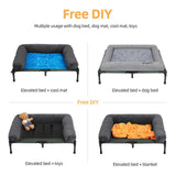 Darrahopens Pet Care > Dog Supplies > Dog Beds Oversized Raised Dog Bed with Cooling Bolster Lounger