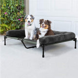 Darrahopens Pet Care > Dog Supplies > Dog Beds Oversized Raised Dog Bed with Cooling Bolster Lounger