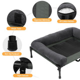 Darrahopens Pet Care > Dog Supplies > Dog Beds Oversized Raised Dog Bed with Cooling Bolster Lounger