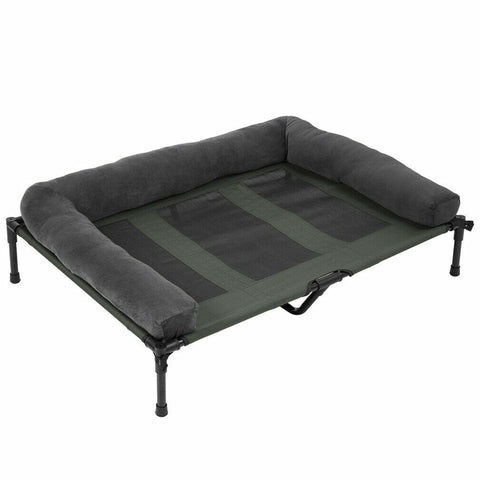 Darrahopens Pet Care > Dog Supplies > Dog Beds Oversized Raised Dog Bed with Cooling Bolster Lounger