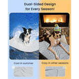 Darrahopens Pet Care > Dog Supplies > Dog Beds Pet Cooling Mat Self Cooling Pad for Dogs Cats Dual Sided Summer Sleeping Bed Beige Medium (91x58cm)