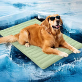 Darrahopens Pet Care > Dog Supplies > Dog Beds Pet Cooling Mat Self Cooling Pad for Dogs Cats Dual Sided Summer Sleeping Bed Light Green Medium (91x58cm)