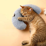 Darrahopens Pet Care > Dog Supplies > Dog Beds Pet Cushion - Soft Plush Pet Cushion - Cute Patterned Pet Mat - Comfortable Neck Support - Suitable for Cats and Dogs - White