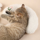 Darrahopens Pet Care > Dog Supplies > Dog Beds Pet Cushion - Soft Plush Pet Cushion - Cute Patterned Pet Mat - Comfortable Neck Support - Suitable for Cats and Dogs - White
