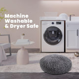 Darrahopens Pet Care > Dog Supplies > Dog Beds Puppy & Cat Dog Bed, Soft & Relaxing Round Dog Bed, Chenille Material, Removable Cover, Washable & Tumble Dry - Grey Small (25'x25')