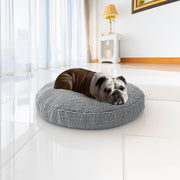 Darrahopens Pet Care > Dog Supplies > Dog Beds Puppy & Cat Dog Bed, Soft & Relaxing Round Dog Bed, Chenille Material, Removable Cover, Washable & Tumble Dry - Grey Small (25'x25')
