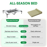 Darrahopens Pet Care > Dog Supplies > Dog Beds Raised Dog Bed Large Elevated Pet Bed Scratch and Moisture Resistant Breathable Kennel with Non-Slip Feet Indoor Outdoor for All Seasons Max Load 100kg