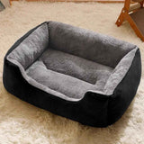 Rectangle Pet Bed for Dogs Cats Beds Warming Soft Calming Sleeping Puppy Bed Black - M