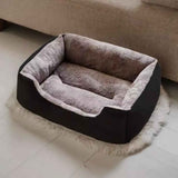 Rectangle Pet Bed for Dogs Cats Beds Warming Soft Calming Sleeping Puppy Bed Black - M