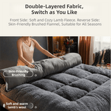 Darrahopens Pet Care > Dog Supplies > Dog Beds Superior Insulation Grey Dual-Sided Pet Sleeping Mat(60X120CM) for Dogs & Cats - 3D Thickened Support & Durable Wavy Quilting, Reversible Lamb Velvet & Brushed Cotton Bed