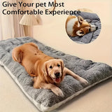 Darrahopens Pet Care > Dog Supplies > Dog Beds Superior Insulation Grey Dual-Sided Pet Sleeping Mat(60X120CM) for Dogs & Cats - 3D Thickened Support & Durable Wavy Quilting, Reversible Lamb Velvet & Brushed Cotton Bed