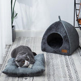 Darrahopens Pet Care > Dog Supplies > Dog Beds Tents Pet Bed - With Removable & Washable Cushion - Warm & Soft Fleece Fabric - For Cats & Small Dogs
