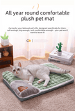 Darrahopens Pet Care > Dog Supplies > Dog Beds Thickened Pet Sofa Bed XXL Size 100x70cm Coffee Dog Mat with Integrated Pillow Soft Washable Sleeping Pad for Dogs and Cats All Season Comfort