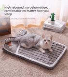 Darrahopens Pet Care > Dog Supplies > Dog Beds Thickened Pet Sofa Bed XXL Size 100x70cm Coffee Dog Mat with Integrated Pillow Soft Washable Sleeping Pad for Dogs and Cats All Season Comfort