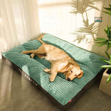 Darrahopens Pet Care > Dog Supplies > Dog Beds Warm Dog Bed Washable Pet Bed Non-Slip Dog Bed High Backrest Dog Bed Thick Dog - Green - Size 31.5*25.6in In Australia - Darrahopens