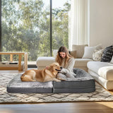 Darrahopens Pet Care > Dog Supplies > Dog Beds XL Human Sized Dog Bed Foldable Orthopedic Pet Dog Sofa Couch Comfy Big Bean Bed