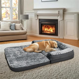 Darrahopens Pet Care > Dog Supplies > Dog Beds XL Human Sized Dog Bed Foldable Orthopedic Pet Dog Sofa Couch Comfy Big Bean Bed