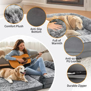 Darrahopens Pet Care > Dog Supplies > Dog Beds XL Human Sized Dog Bed Foldable Orthopedic Pet Dog Sofa Couch Comfy Big Bean Bed