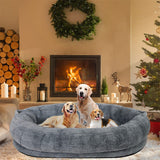 Darrahopens Pet Care > Dog Supplies > Dog Beds Xxl Human-Sized Dog Bed Washable Orthopedic Pet Bed Bean Bag With Soft Blanket