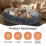 Darrahopens Pet Care > Dog Supplies > Dog Beds Xxl Human-Sized Dog Bed Washable Orthopedic Pet Bed Bean Bag With Soft Blanket