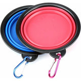Darrahopens Pet Care > Dog Supplies > Dog Bowls, Feeders & Waterers 2 Dog Bowl Foldable Travel Dog Water Bowl Portable Cat Pet Silicone Food Bowl Small