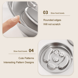 Darrahopens Pet Care > Dog Supplies > Dog Bowls, Feeders & Waterers 2-Piece Stainless Steel Slow Feeder Set for Pets, Reversible, for Cats and Dogs – Bone Design