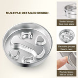 Darrahopens Pet Care > Dog Supplies > Dog Bowls, Feeders & Waterers 2-Piece Stainless Steel Slow Feeder Set for Pets, Reversible, for Cats and Dogs – Fishbone Design