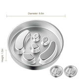Darrahopens Pet Care > Dog Supplies > Dog Bowls, Feeders & Waterers 2-Piece Stainless Steel Slow Feeder Set for Pets, Reversible, for Cats and Dogs – Puppy Design