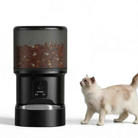 Automatic Cat Feeder WiFi Automatic Dog Food Dispenser with Camera Remote