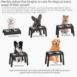 Darrahopens Pet Care > Dog Supplies > Dog Bowls, Feeders & Waterers Black Adjustable Elevated Dog Bowl Stand with Stainless Steel Double Bowls, Foldable Raised Pet Feeding Station for Medium & Large Dogs, Anti-Slip Height Adjustable Food and Water Feeder