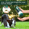 Darrahopens Pet Care > Dog Supplies > Dog Bowls, Feeders & Waterers Dark Blue 2-in-1 Portable Dog Water Bottle and Food Container - Leaf-Shaped Silicone Travel Bowl for Pets, Leak-Proof Outdoor Dispenser for Walking, Hiking and Traveling, 330ml Capacity