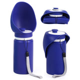 Darrahopens Pet Care > Dog Supplies > Dog Bowls, Feeders & Waterers Dark Blue Portable Pet Dog Water Bottle 550ml - Foldable Food-Grade Silicone Travel Drinker with Leak-Proof Dispenser