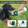 Darrahopens Pet Care > Dog Supplies > Dog Bowls, Feeders & Waterers Gray 2-in-1 Portable Dog Water Bottle and Food Container - Leaf-Shaped Silicone Travel Bowl for Pets, Leak-Proof Outdoor Dispenser for Walking, Hiking and Traveling, 330ml Capacity