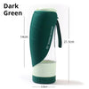 Darrahopens Pet Care > Dog Supplies > Dog Bowls, Feeders & Waterers Green 2-in-1 Portable Dog Water Bottle and Food Container - Leaf-Shaped Silicone Travel Bowl for Pets, Leak-Proof Outdoor Dispenser for Walking, Hiking and Traveling, 330ml Capacity
