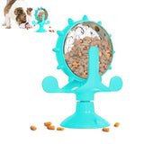 Darrahopens Pet Care > Dog Supplies > Dog Bowls, Feeders & Waterers Interactive Pet Treats Dispenser Toy 360 Degrees Rotating Windmill Toy Slow Dog Cat Feeder Green