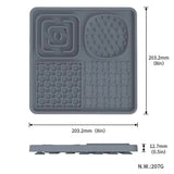 Darrahopens Pet Care > Dog Supplies > Dog Bowls, Feeders & Waterers Multi-Functional Slow Feeder Mat for Dogs- Anti-Slip Lick Pad with Multiple Textures Square 2PCS (Blue & Pink)